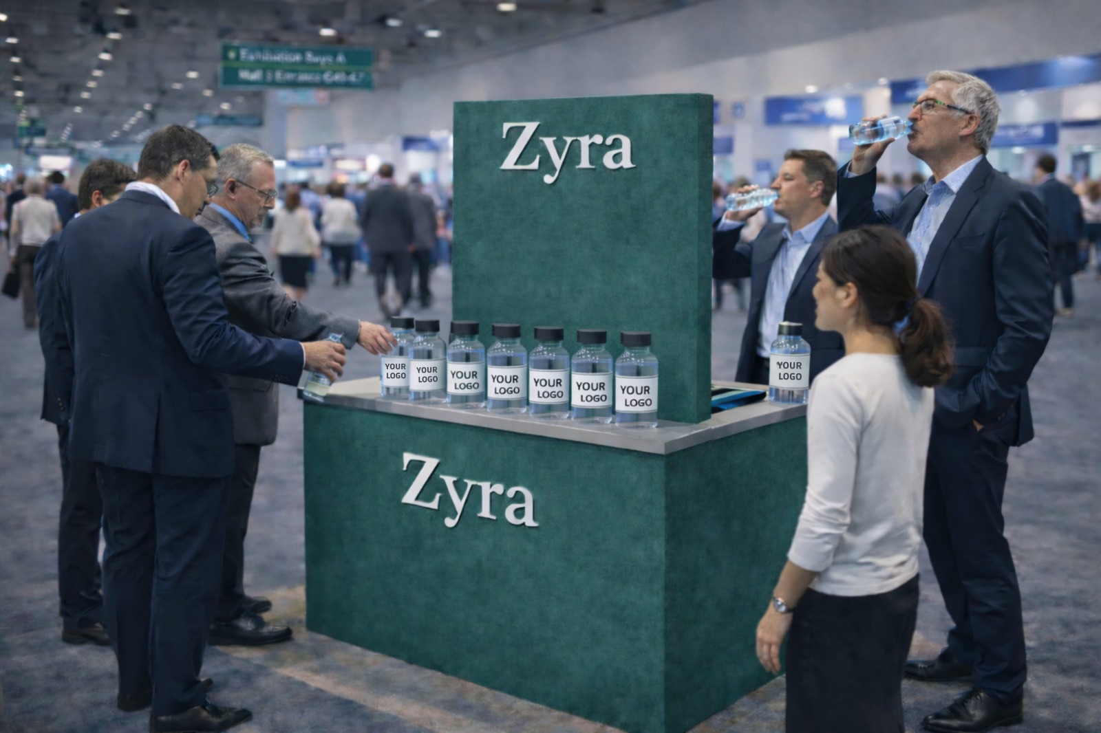 Zyra hydration infrastructure at large trade exhibition